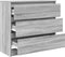 vidaXL - Dressoir - 80x35x76 - cm - spaanplaat - grijs - sonoma