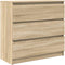 vidaXL - Dressoir - 80x35x76 - cm - spaanplaat - sonoma - eikenkleurig