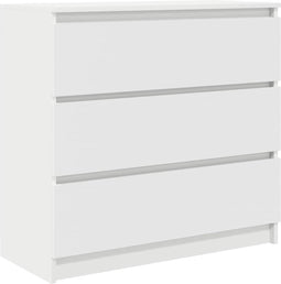 vidaXL - Dressoir - 80x35x76 - cm - spaanplaat - wit