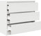 vidaXL - Dressoir - 80x35x76 - cm - spaanplaat - wit