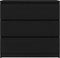 vidaXL - Dressoir - 80x35x76 - cm - spaanplaat - zwart - eikenkleurig
