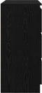 vidaXL - Dressoir - 80x35x76 - cm - spaanplaat - zwart - eikenkleurig