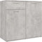 vidaXL - Dressoir - 80x36x75 - cm - bewerkt - hout - betongrijs