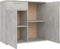 vidaXL - Dressoir - 80x36x75 - cm - bewerkt - hout - betongrijs