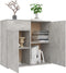 vidaXL - Dressoir - 80x36x75 - cm - bewerkt - hout - betongrijs