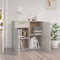 vidaXL - Dressoir - 80x36x75 - cm - bewerkt - hout - betongrijs