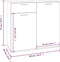 vidaXL - Dressoir - 80x36x75 - cm - bewerkt - hout - bruin - eikenkleur