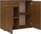 vidaXL - Dressoir - 80x36x75 - cm - bewerkt - hout - bruin - eikenkleur
