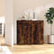 vidaXL - Dressoir - 80x36x75 - cm - bewerkt - hout - gerookt - eikenkleurig