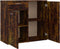 vidaXL - Dressoir - 80x36x75 - cm - bewerkt - hout - gerookt - eikenkleurig