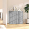 vidaXL - Dressoir - 80x36x75 - cm - bewerkt - hout - grijs - sonoma - eikenkleurig