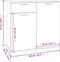 vidaXL - Dressoir - 80x36x75 - cm - bewerkt - hout - grijs - sonoma - eikenkleurig