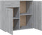 vidaXL - Dressoir - 80x36x75 - cm - bewerkt - hout - grijs - sonoma - eikenkleurig