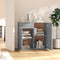 vidaXL - Dressoir - 80x36x75 - cm - bewerkt - hout - grijs - sonoma - eikenkleurig