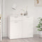 vidaXL - Dressoir - 80x36x75 - cm - bewerkt - hout - hoogglans - wit
