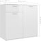 vidaXL - Dressoir - 80x36x75 - cm - bewerkt - hout - hoogglans - wit