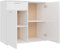vidaXL - Dressoir - 80x36x75 - cm - bewerkt - hout - hoogglans - wit