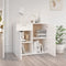 vidaXL - Dressoir - 80x36x75 - cm - bewerkt - hout - hoogglans - wit