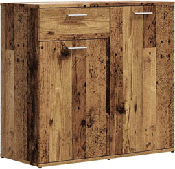 vidaXL - Dressoir - 80x36x75 - cm - bewerkt - hout - oud - houtkleurig