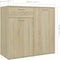 vidaXL - Dressoir - 80x36x75 - cm - bewerkt - hout - sonoma - eikenkleurig