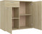 vidaXL - Dressoir - 80x36x75 - cm - bewerkt - hout - sonoma - eikenkleurig