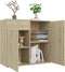 vidaXL - Dressoir - 80x36x75 - cm - bewerkt - hout - sonoma - eikenkleurig