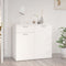 vidaXL - Dressoir - 80x36x75 - cm - bewerkt - hout - wit