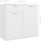 vidaXL - Dressoir - 80x36x75 - cm - bewerkt - hout - wit