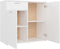 vidaXL - Dressoir - 80x36x75 - cm - bewerkt - hout - wit