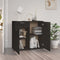 vidaXL - Dressoir - 80x36x75 - cm - bewerkt - hout - zwart