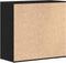 vidaXL - Dressoir - 80x36x75 - cm - bewerkt - hout - zwart - eikenkleurig