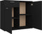 vidaXL - Dressoir - 80x36x75 - cm - bewerkt - hout - zwart