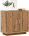 vidaXL - Dressoir - 80x40x75 - cm - bewerkt - hout - artisanaal - eikenkleur
