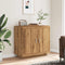 vidaXL - Dressoir - 80x40x75 - cm - bewerkt - hout - artisanaal - eikenkleur