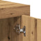 vidaXL - Dressoir - 80x40x75 - cm - bewerkt - hout - artisanaal - eikenkleur