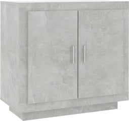 vidaXL - Dressoir - 80x40x75 - cm - bewerkt - hout - betongrijs