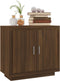 vidaXL - Dressoir - 80x40x75 - cm - bewerkt - hout - bruin - eikenkleur