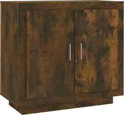 vidaXL - Dressoir - 80x40x75 - cm - bewerkt - hout - gerookt - eikenkleurig