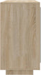 vidaXL - Dressoir - 80x40x75 - cm - bewerkt - hout - sonoma - eikenkleurig