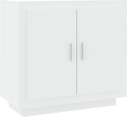 vidaXL - Dressoir - 80x40x75 - cm - bewerkt - hout - wit