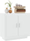 vidaXL - Dressoir - 80x40x75 - cm - bewerkt - hout - wit