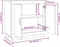 vidaXL - Dressoir - 80x40x75 - cm - bewerkt - hout - zwart