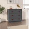 vidaXL - Dressoir - 80x40x75 - cm - massief - grenenhout - grijs