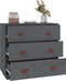 vidaXL - Dressoir - 80x40x75 - cm - massief - grenenhout - grijs