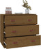 vidaXL - Dressoir - 80x40x75 - cm - massief - grenenhout - honingbruin