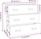 vidaXL - Dressoir - 80x40x75 - cm - massief - grenenhout - wasbruin