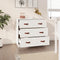 vidaXL - Dressoir - 80x40x75 - cm - massief - grenenhout - wit