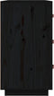 vidaXL - Dressoir - 80x40x75 - cm - massief - grenenhout - zwart