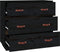 vidaXL - Dressoir - 80x40x75 - cm - massief - grenenhout - zwart