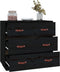 vidaXL - Dressoir - 80x40x75 - cm - massief - grenenhout - zwart